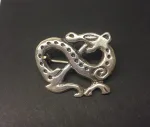 Vikingebroche i Sølv - Slange - Billede 5