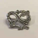 Vikingebroche i sølv - Slange