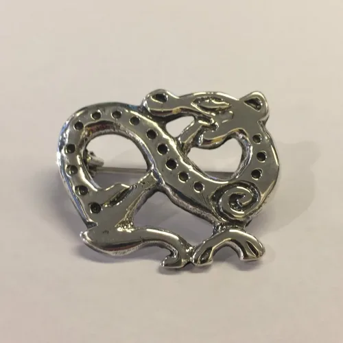 Vikingebroche i sølv - Slange