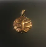 Vikingevedhæng i bronze - Livets træ - Yggdrasil stiliseret masiv