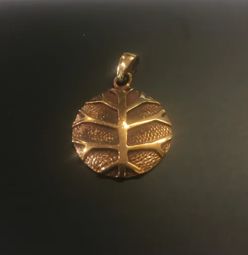 Vikingevedhæng i bronze - Livets træ - Yggdrasil stiliseret masiv