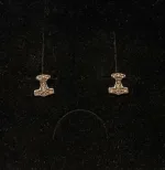 Vikingeøreringe i sølv - ørestikkere thorshammere - Mjølner