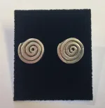 Vikingeøreringe i sølv - ørestikkere Spiral