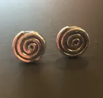 Vikingeøreringe i sølv - ørestikkere Spiral