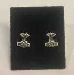 Vikingeøreringe i sølv - ørestikkere thorshammere - Mjølner