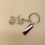 Nøglering - Cykel blank med skilt