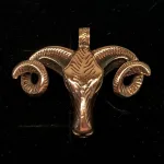 Vikingevedhæng i bronze - Thors ged XL