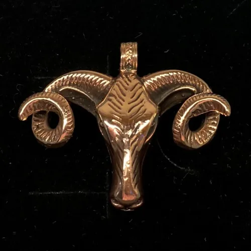 Vikingevedhæng i bronze - Thors ged XL