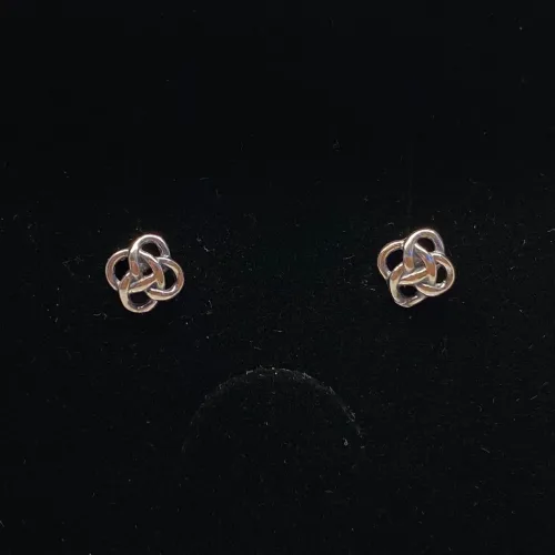 Vikingeøreringe Sølv Ørestikkere - Jordknude Lille, vikingesmykker, vikingeøreringe, vikinge ørestikkere, vikinger, vikingetiden, smykker, sølv, ægte sølv, sterling sølv, museumssmykker, museums smykker, kopi, kopi smykker, vikinge kopi, fund, vikingefund, nordiske, mytologi, aserne, gammel, nordisk, historiske smykker, Ribe, Biti, flotte, specielle, keltisk, keltisk flet, evigheden, symbolik, historie, historiske, tallet fire, magisk, amulet, gave, konfirmation, Danmark,dansk, gaveide,