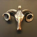 Vikingevedhæng i bronze - Thors ged XL