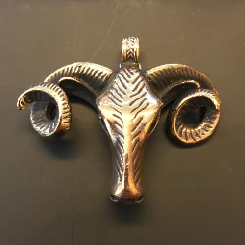 Vikingevedhæng i bronze - Thors ged XL