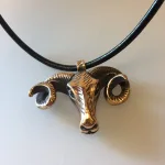 Vikingevedhæng i bronze - Thors ged XL