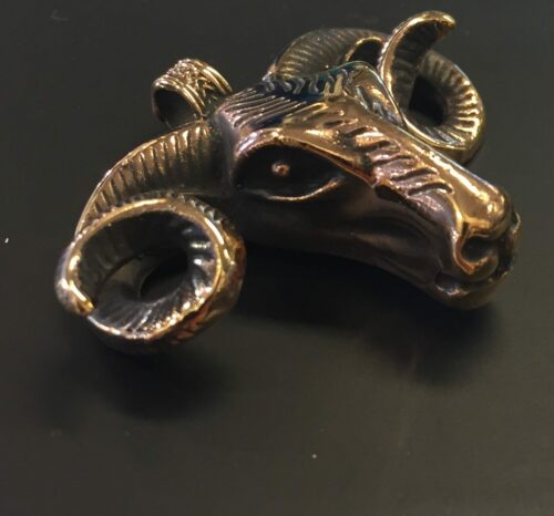 Vikingevedhæng i bronze - Thors ged XL