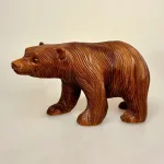 Bjørn - håndskåret træ - stor, B-WM, brun bjørn, ursus, bamsefar, bjørnen bjørn, guldlok og de tre bjørne, ursus arctos, ursidae