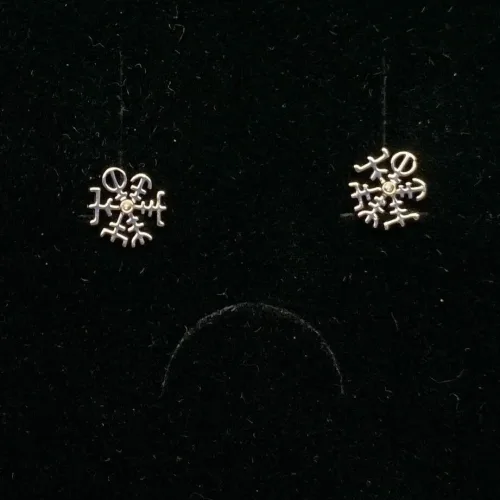 Vikingeøreringe Sølv Ørestikkere - Vejviser amulet, beskytter. beskyttelse, skytsengel, amulet, passer på, hjælper, vikingesmykker, vikingeøreringe, museumssmykker, museums smykker, kopi, oldnordisk, vikinge, vikinger fund, ægte sølv, sterling sølv, nikkelfri, flotte spændende, interessante, historiske, kopi smykker, biti, ribe, nordisk, mytologi, asatro, symboler, symbolik, historiske smykker, vikingetiden