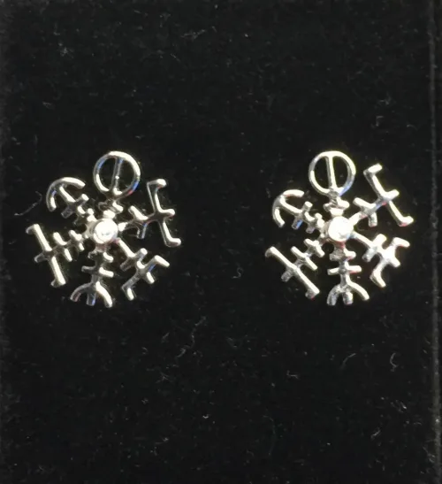 Vikingeøreringe Sølv Ørestikkere - Vejviser amulet, beskytter. beskyttelse, skytsengel, amulet, passer på, hjælper, vikingesmykker, vikingeøreringe, museumssmykker, museums smykker, kopi, oldnordisk, vikinge, vikinger fund, ægte sølv, sterling sølv, nikkelfri, flotte spændende, interessante, historiske, kopi smykker, biti, ribe, nordisk, mytologi, asatro, symboler, symbolik, historiske smykker, vikingetiden