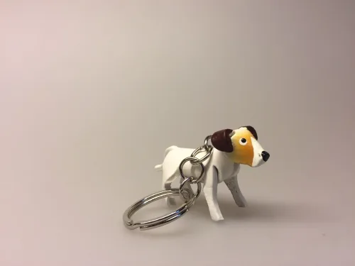 Nøglering af Kernelæder - Jack Russel Terrier