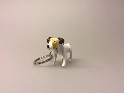 Nøglering af Kernelæder - Jack Russel Terrier - Ribe hund