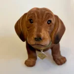 Klassisk Nikke-hund - brun velour, wackel dackel, velour, brun, bagsæde, bagrude, nikke, vippe hund, gravhund, kær, gave ide, hunde ejer, hattehylde, søndagstur, nikkende, hund, bagrudehund, WADA, beflockt, flock, tiere, velour, brun, blød, ryste på hovedet, bilhund, gamle, biler, retro, 1960'erne, tysk, original, ægte, vintage, olds mobile, biltræf, tirsdage, oldtimer, hirschglück,