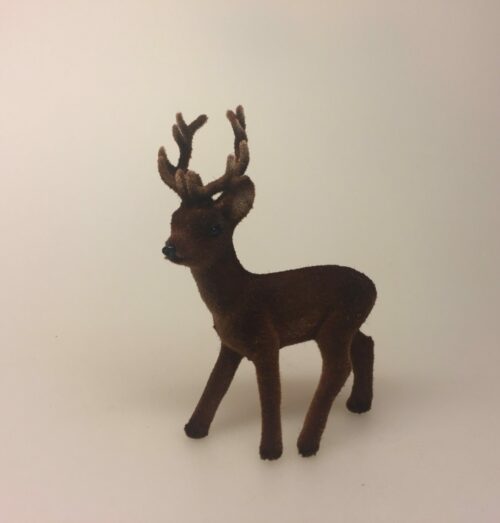 Klassisk Bambi - brun velour - lille buk