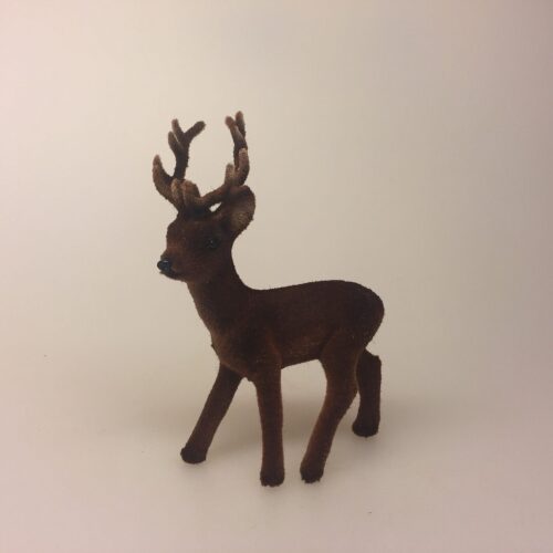 Klassisk Bambi - brun velour - lille buk