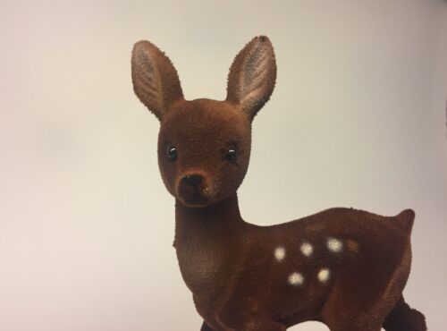 Klassisk Bambi - brun velour - stor