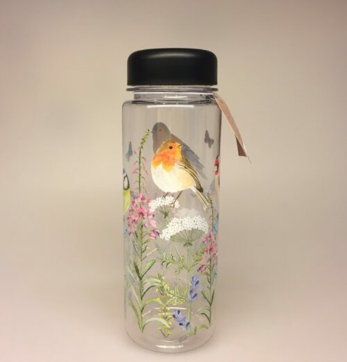 Vandflaske - Fugle og blomster