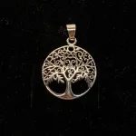 Vikinge Vedhæng sølv - Livets træ Yggdrasil filigran løv, vikingesmykker, vikingsmykker, livstræet, ask, ygdrasil, yggdrassil, asatro, sølvvedhæng, sølvsmykke, kædevedhæng, freja, nordisk mytologi, asgård, udgård, midgård, museumssmykker, museums smykker, kopi smykker, fund, kopier af fund, ribe, biti,