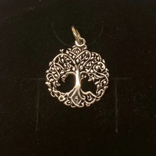 Vikinge Vedhæng sølv - Livets træ Yggdrasil filigran, vikingesmykker, vikingsmykker, livstræet, ask, ygdrasil, yggdrassil, asatro, sølvvedhæng, sølvsmykke, kædevedhæng, freja, nordisk mytologi, asgård, udgård, midgård, museumssmykker, museums smykker, kopi smykker, fund, kopier af fund, ribe, biti,