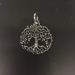 Vikinge Vedhæng sølv - Livets træ Yggdrasil filigran, vikingesmykker, vikingsmykker, livstræet, ask, ygdrasil, yggdrassil, asatro, sølvvedhæng, sølvsmykke, kædevedhæng, freja, nordisk mytologi, asgård, udgård, midgård, museumssmykker, museums smykker, kopi smykker, fund, kopier af fund, ribe, biti,