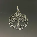 Vikinge Vedhæng sølv - Livets træ Yggdrasil filigran, vikingesmykker, vikingsmykker, livstræet, ask, ygdrasil, yggdrassil, asatro, sølvvedhæng, sølvsmykke, kædevedhæng, freja, nordisk mytologi, asgård, udgård, midgård, museumssmykker, museums smykker, kopi smykker, fund, kopier af fund, ribe, biti,