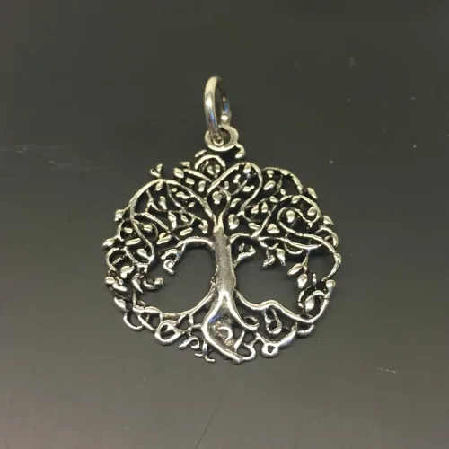 Vikinge Vedhæng sølv - Livets træ Yggdrasil filigran, vikingesmykker, vikingsmykker, livstræet, ask, ygdrasil, yggdrassil, asatro, sølvvedhæng, sølvsmykke, kædevedhæng, freja, nordisk mytologi, asgård, udgård, midgård, museumssmykker, museums smykker, kopi smykker, fund, kopier af fund, ribe, biti,