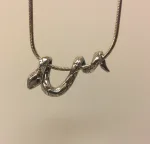 Vikingevedhæng i sølv - Slange , midgårdsormen, midgårdormen, asgård, udgård, evighed, python, asatro, sif, heimdal, sleipner