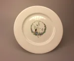 Tallerken - Ben Porcelæn - Alf i blomsterring - alf -alfer - fe - blomsteralf -blomsterfe - barnedåb - børnestel - børneservice - dåbsgave