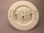 Ben Porcelæn Tallerken - Rosa Alfer og sommerfugle, Tallerken - Ben Porcelæn - Alfer og sommerfugle, alfetallerken, porcelæn, dåbsgave, barnedåb, børneservice, børnetallerken