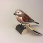 Naturens fugle af træ - Tornirisk,Naturens fugle - Wildlife garden - håndskåret af træ - Tornirisk - Naturens fugle - Wildlife garden - håndskåret af træ - Gråsisken, fugl, træfugl, fugl af træ, håndsnittet, fugle i farver, danmarks fauna