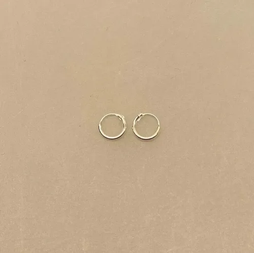 Creoler i sølv Ø 8 mm glatte hoops 1,2 mm, tynde Creoler sølv - glatte hoop, runde, øreringe, ørenringe, hoops, runde ringe, glatte, ægte sølv, sterling sølv, billige, god kvalitet, flotte, stilige, stilrene, biti, ribe