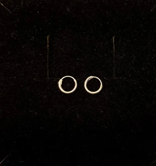 Creoler i sølv Ø 8 mm glatte hoops 1,2 mm, tynde Creoler sølv - glatte hoop, runde, øreringe, ørenringe, hoops, runde ringe, glatte, ægte sølv, sterling sølv, billige, god kvalitet, flotte, stilige, stilrene, biti, ribe