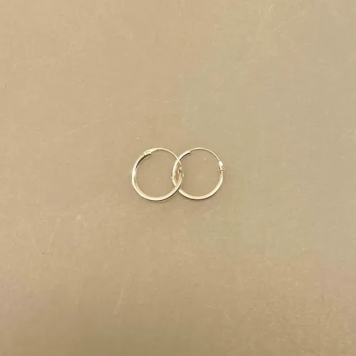 Creoler i Sølv Ø 12 mm Glatte Hoops 1,2 mm, SØ 1212, glatte hoops, sølv øreringe, hoops, ørenringe, tynde, små, ægte, ægte sølv, sterling sølv, sterlingsølv, nikkelfri, billige, kvalitet, cool, smarte, klassiske, biti, ribe