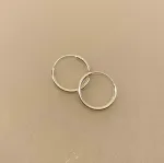 Creoler i Sølv Ø 18 mm Glatte Hoops 2 mm, sø 2018, tykke, små, blanke, enkle, stilede, hverdag, hverdags, lyse, blanke, kvalitet, hoops, øreringe, rinde, ringe, billige, flotte, stilede, stilige, cool, smarte, biti, ribe