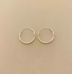 Creoler i Sølv Ø 18 mm Glatte Hoops 2 mm, sø 2018, tykke, små, blanke, enkle, stilede, hverdag, hverdags, lyse, blanke, kvalitet, hoops, øreringe, rinde, ringe, billige, flotte, stilede, stilige, cool, smarte, biti, ribe