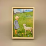 Elsa Beskow trææske med 4 puslespil - Mors lille Ole, astrid lindgren, svensk, sverige, børneting, ting til børn, træ legetøj, legetøj, børnespil, gammelt, eventyr, børnesange, lystige viser, for børn, baby shower, barselsgave, fødselsdagsgave, børnehave, dåbsgave, barnedåb, biti, ribe