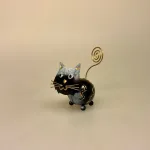 Metal Figur - Kat Sort, Memo Holder Metal - Sort Kat, , mini, kortholder, metalkat, kat, kattefigur, gave, gavedie, sangskjuler, menukort, pengegave, symbolsk, katteting, katteejer, tak, passe, gavekort, personlig, ting med katte, lille, håndlavet, metaldyr, metalkat, biti, ribe