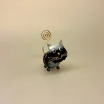 Metal Figur - Kat Sort, Memo Holder Metal - Sort Kat, , mini, kortholder, metalkat, kat, kattefigur, gave, gavedie, sangskjuler, menukort, pengegave, symbolsk, katteting, katteejer, tak, passe, gavekort, personlig, ting med katte, lille, håndlavet, metaldyr, metalkat, biti, ribe