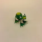 Metal Figur - Frø Grøn med Magnet, Metal Dyr - Grøn Frø, magnet, frømagnet, metalfrø, metaldyr, sjov, padde, vandløb, biolog, biologi, naturen, vild, vilje, naturvejleder, sød, biti, ribe, studentergave, student,