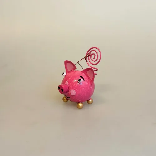 Memo holder metal - Lyserød gris, Metal Figur - Lyserød Gris, grisebasse, grissebasse, pink, svin, pig, piggy, ting med grise, gurli gris, gustav gris, memoholder, huskeseddel, noter, huskeklemme, indkøbsseddel, pengegave, pengeholder, fotoholder, gave, metalgris, grisefigur, metalfigur,