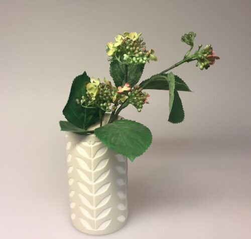 Fyrfadsstage - Vase med Blade natur