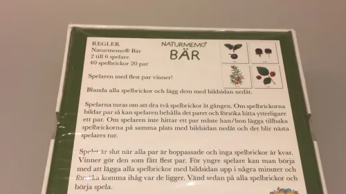 Bær Memo - Huskespil, vendespil, memory, spil, børnespil, naturens bær, natur, bær, plukke bær, blåbær, jordbær, tranebær, hyldebær, gaveidé, værtindegave, svensk, fint, dekoraivt, biti, ribe