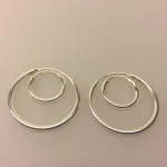 Ø 14 mm Creoler sølv - glatte hoops, sølv, 2mm tykkelse, glatte hoops, sølv øreringe, hoops, ørenringe, kraftige, små, ægte, ægte sølv, sterling sølv, sterlingsølv, nikkelfri, billige, kvalitet, cool, smarte, klassiske, biti, ribe