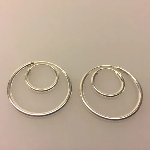 Ø 14 mm Creoler sølv - glatte hoops, sølv, 2mm tykkelse, glatte hoops, sølv øreringe, hoops, ørenringe, kraftige, små, ægte, ægte sølv, sterling sølv, sterlingsølv, nikkelfri, billige, kvalitet, cool, smarte, klassiske, biti, ribe